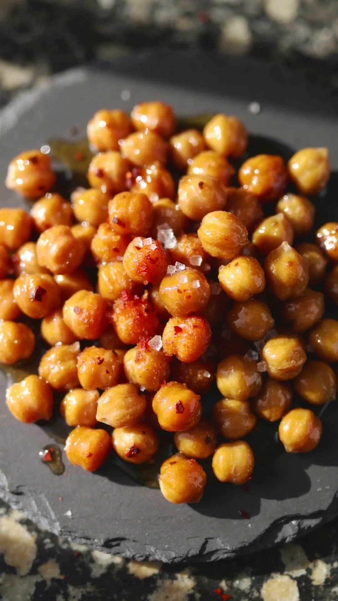Honey Spiced Crispy Chickpeas